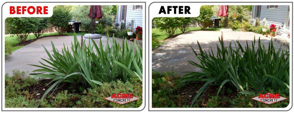 Raise sunken concrete patio.